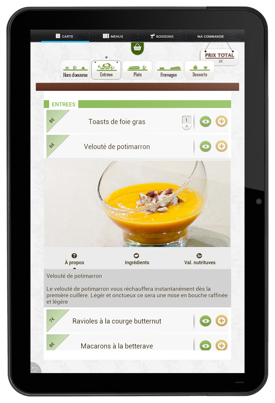 Tablette Tactile Menu Restaurant Tablette Tactile Menu Restaurant