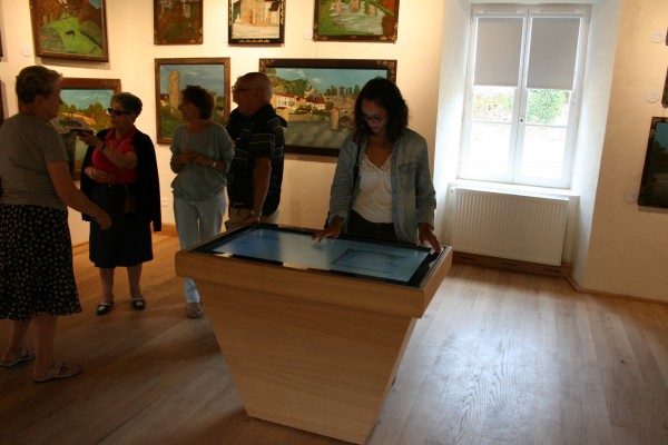 Touch table in museum